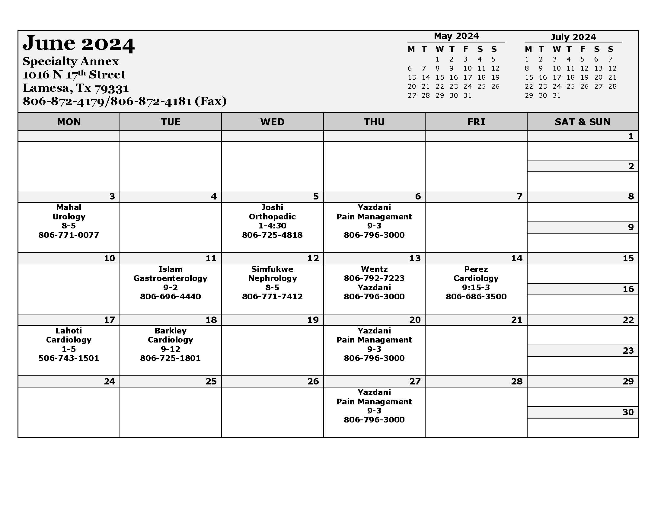 Specialty Annex Medical Arts Hospital